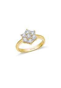 MONCARA - Damen Ring, 585er Gold, 13 Diamanten zus. ca. 1,00 Karat - Gelbgold