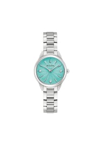BULOVA SUTTON - Damen Armbanduhr "96P253", Diamanten - HELLBLAU