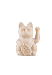 DONKEY - Winkekatze Lucky Cat Maneki Neko, Ocker, 15 cm - Black