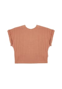 maximo® - GOTS MINI GIRL-Top,  Musselinstoff - cork washed