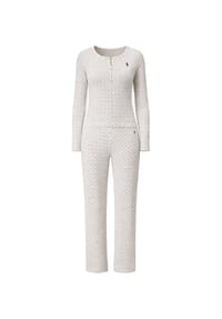 POLO RALPH LAUREN - Pyjama Polo Pointelle - purple bud