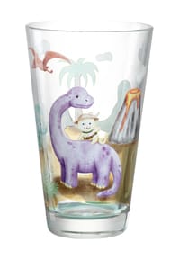 LEONARDO Trinkglas "Dino", für Kinder - BAMBINI AVVENTURA - BUNT