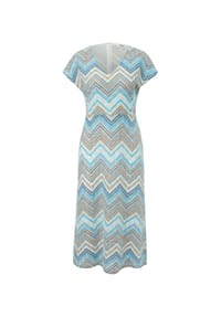 s.Oliver BLACK LABEL - Sommerkleid, V-Ausschnitt, für Damen - 64X0  BLUE GREEN