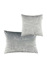 ESPRIT - Zierkissenhülle Weihnachten TOWN - Grau