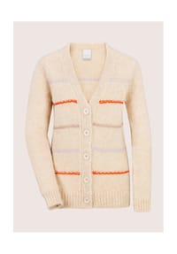 MADELEINE - Cardigan mit farbenfrohen Streifen - beige / multicolor