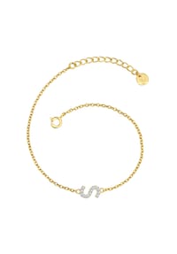 GLANZSTÜCKE MÜNCHEN - Damen Armband aus 925/- Sterling Silber in Gelbgold mit Zirkonia - gelbgold