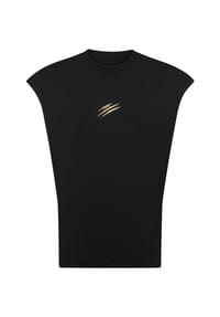 PLEIN SPORT - Tanktop mit Kapuze   - black/lightgold