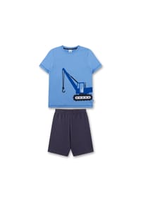 Sanetta - Jungen Schlafanzug - kurz, Kids, Nachtwäsche, Pyjama, Baumwolle - Blau
