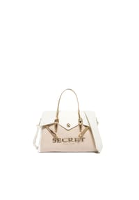 Sécret Pon-Pon - Handbag - Bianco e Sabbia