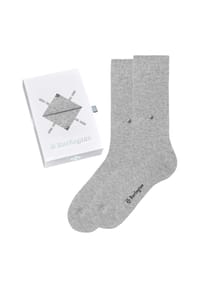 Burlington - Herren Socken, 2er Pack - Geschenk-Box "Basic Gift Box" - Uni 2-Pack, Baumwolle, One Size - Hellgrau