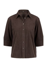 zero - Casual-Bluse gerader Schnitt - Black Coffee