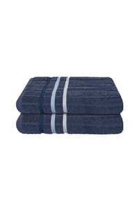 uncover by SCHIESSER - Duschtuchset Ohio - 2-teilig - Dunkelblau
