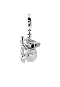 Nenalina - Charm Koala-Bär Anhänger Emaille 925 Silber - Silber