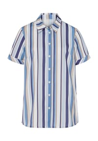 Sieh an! - Bluse - marine-pistazie-gestreift