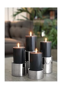 Fink Living Stumpenkerzenhalter SOBRIO - SOBRIO - silberfarben