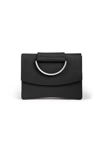 GRETCHEN - Clutch Oyster Clutch Three - Black Crack Gold