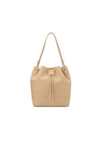 kazar - Beuteltasche aus Leder mit einem einzigartigen Muster - Beige