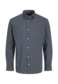 JACK & JONES - Hemd BLACKPOOL Langarmhemd - dunkelblau