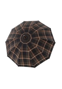 doppler MANUFAKTUR - Zürs Kastanien Würzel Stockschirm 98 cm - karo
