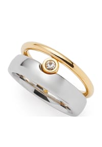 LEONARDO - Damen Ring "Claire", Edelstahl - BICOLOR