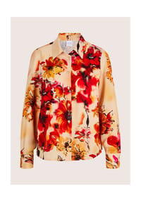 MADELEINE - Elegante Bluse mit Hemdkragen - eisgrün / multicolor