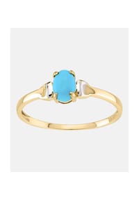Diamant L'eternel - Ring, mit Turquoise, 375 Gelbgold - gold