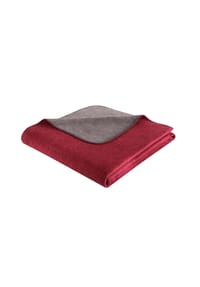 Biederlack® - Wohndecke - Melange Doubleface Zierstich, Baumwollmischung - ANTHRAZITE