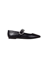 Calvin Klein - Riemchen-Bllerinas, Leder, für Damen - 0GJ  TRIPLE BLK