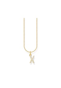 Thomas Sabo Essentials - Kette mit Buchstaben-Anhänger X - gelbgoldfarben