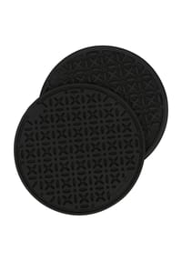 FACKELMANN® - Untersetzer/Topflappen, Silikon, 2-teilig - SCHWARZ