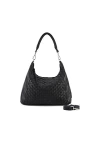 FREDsBRUDER Calm Weave - Calm Weave Schultertasche Leder 38 cm - black