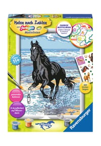 Ravensburger Malen nach Zahlen "Pferd am Strand", inkl. Stickern - Malen nach Zahlen - 
