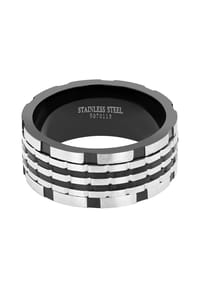 Adelia's - Herren Ring aus Edelstahl - schwarz