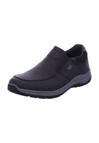rieker - Slipper, Elastikeinsatz, Leder, für Herren - SCHWARZ SCHWARZ/S