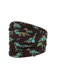maximo® - MINI-Tube, reversible Jersey bedruckt/Jersey melange - schwarz-türkis-dinos
