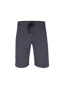ceceba® - Herren Jogginghose - Bermuda, Pyjamahose, Baumwolle, kurz - Blau/Kariert