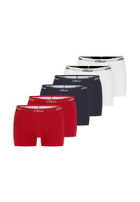 s.Oliver - Retro Short / Pant 6er Pack Basic - Blau / Dunkelblau / Schwarz