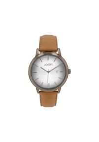 JOOP! - Quarzuhr für Herren, Edelstahl | Leder - Beige