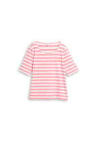 MUSTANG® - T-Shirt, Halbarm, für Damen - 40327 ORANGE WHITE
