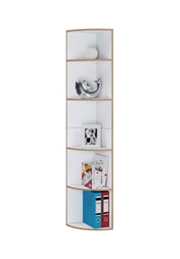 VCM. - Holzregal stehend | platzsparendes Eckregal | Maße Bücherregal ca. H. 183 x B. 33 x T. 33 cm | elegantes Regal | Büroregal – Salia 5fach - Anthrazit