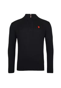 U.S. POLO ASSN. - Strickpullover Pullover Troyer - schwarz