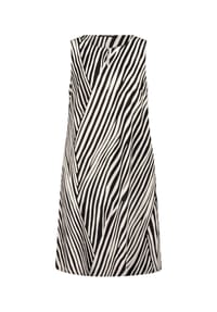 BETTY BARCLAY - Leinenkleid ohne Arm - Schwarz/Beige