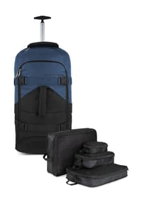 normani® - Reisetasche 60 L mit 4 Kleidertaschen - Grau/Petrol