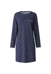 CALIDA - Sweet Dreams Sleepshirt, Knielänge, Brusttasche, für Damen - 488 PEACOAT BLUE