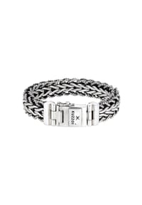 KUZZOÍ - Armband Herren Panzerarmband Gliederkette 925Er Silber - Silber