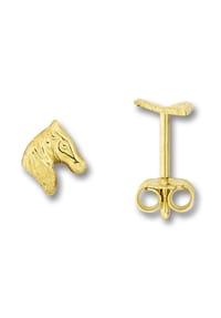 ONE ELEMENT Golden Grace - Pferd Ohrringe   Ohrstecker aus 333 Gelbgold - gold