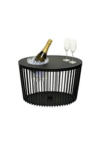 COOTAB COOLER TABLE - Beistelltisch mit Acryl-Kühler Stockholm 46 cm schwarz - schwarz