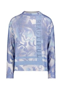 BETTY BARCLAY - Sweatshirt mit Stehkragen - Blau/Beige