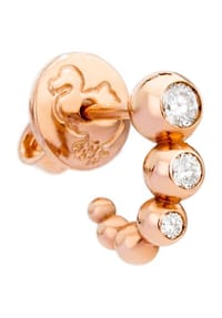 DoDo BOLLICINE - Damen Ohrstecker, 375er Gold mit 3 Diamanten, zus. ca. 0,11 Karat - ROSÉGOLD