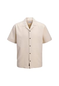 JACK & JONES - Hemd GLOBAL WAFFLE RESORT Kurzarmhemd - grau